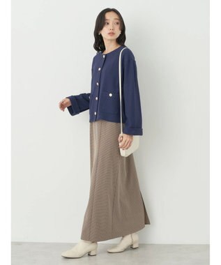 earth music&ecology 金釦スラブカーディガン Navy