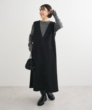 Green Parks 袖口金釦リブニットプルオーバー Gray Mixture