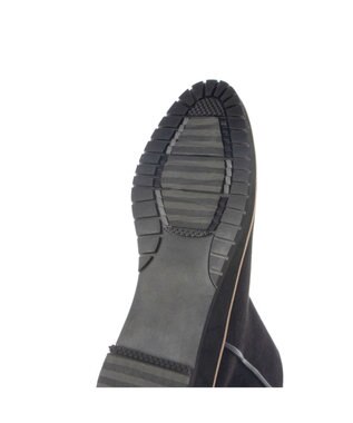 MODE ET JACOMO <carino>【レイン・スノー対応】ウエッジヒールショートブーツ ブラックスエード