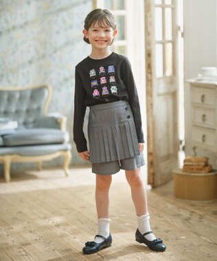 組曲 KIDS 【150-160㎝】アラカルトドッグ Tシャツ ブラック