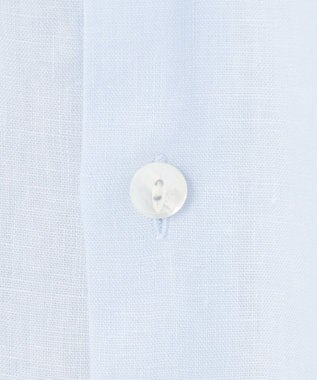 GOTAIRIKU ノルマンディリネン使用【洗える】カッタウェイカラー ソフトリネンシャツ サックスブルー系