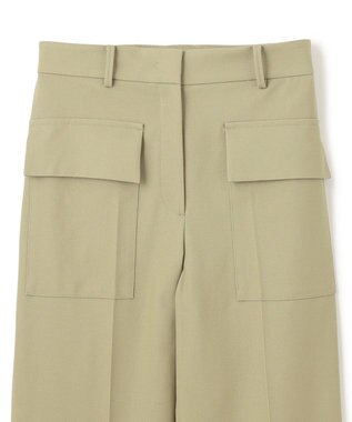 JOSEPH 【洗える】オーガニックツイル　ワイドトラウザーズ Dark Olive