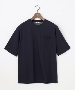 JOSEPH ABBOUD 【キングサイズ・ジャージー素材・ストレッチ】コンパクトコットンジャージー Tシャツ ネイビー系