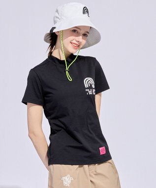 PW CIRCULUS 【WOMEN】メッシュコンビ モックネックT ゴルフウェア レディース