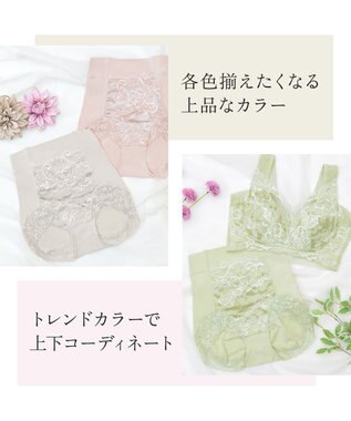 BRADELIS New York 【BRADELIS NewYork peace】　華やかレーシーショーツ24 シアーグレージュ