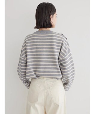 AMERICAN HOLIC バイパチショルダーボタンニットプルオーバー Gray Mixture