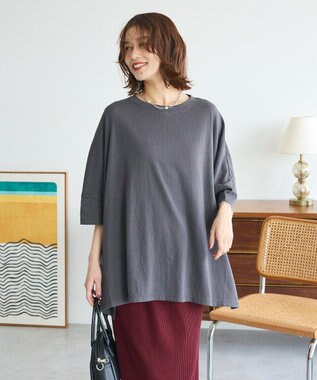 Green Parks スラブカットチュニック Charcoal Gray