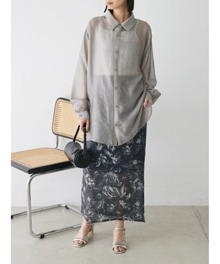 Green Parks ショルダースリット２ＷＡＹシャツ Gray