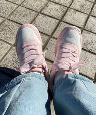 WEGO ボリュームレースアップ厚底スニーカー ライトピンク