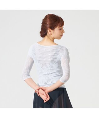 Chacott 【ノーソーイングニット】キシリトールボートネックトップ ベビーブルー