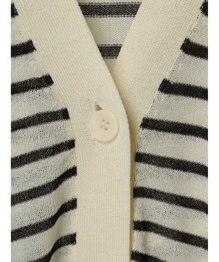 Green Parks さらっと　Ｖネックカーディガン Border