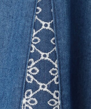 組曲 KIDS 【110-140㎝】レースコンビデニム キュロット ブルー