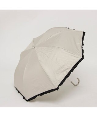 UNBILLION カシュネ cachenez / 【晴雨兼用】【日傘】UV カット率99％以上 PUバイカラーフリルトップレス折りたたみ傘