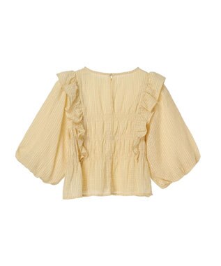 Green Parks ・ＥＬＥＮＣＡＲＥ　ＤＵＥ　シャドーチェックブラウス Yellow