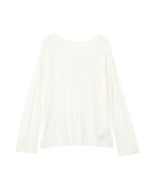 earth music&ecology レースプルオーバー Ivory