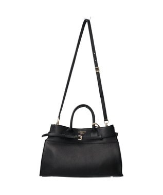 INTER-CHAUSSURES 【Christian Villa】レザーハンドバッグ ブラック