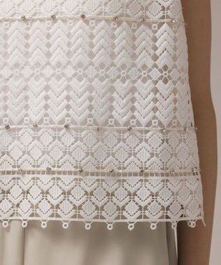 GRACE CONTINENTAL キカレースビジュートップ ホワイト