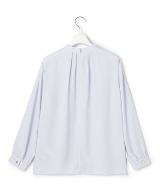 23区 【先行予約】バックサテンアムンゼン フロントタックブラウス スカイブルー系