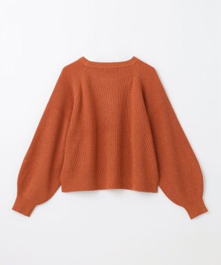 ANY 【洗濯機可】ウールブレンドクロップドニット オレンジ