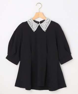 組曲 【先行予約・2WAY】レース襟フレンチテリーフレア カットソー