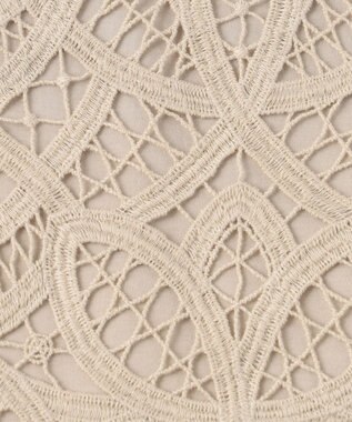 23区 L 【洗える/汗じみ防止加工】エンブロイダリージャージー フレンチスリーブ カットソー ベージュ系