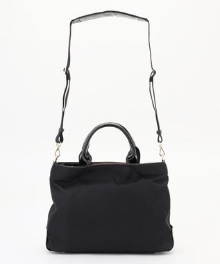 LA BAGAGERIE ツイルナイロン×エナメル 2WAYトートバッグ Sサイズ ブラック