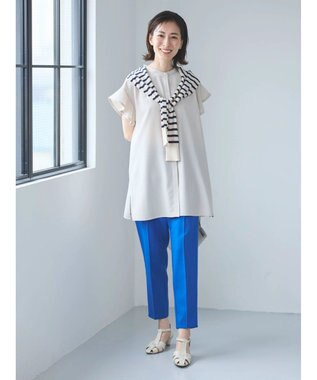 Green Parks 接触冷感　比翼シャツチュニック Light Beige