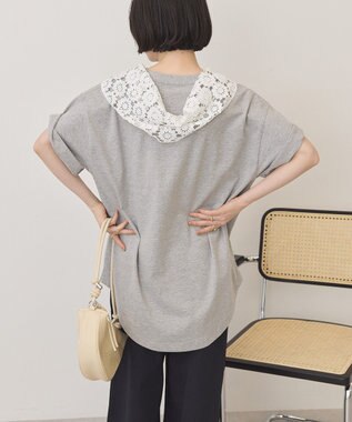AMERICAN HOLIC PORTLAND裾ラウンドTシャツ Light Gray Mixture