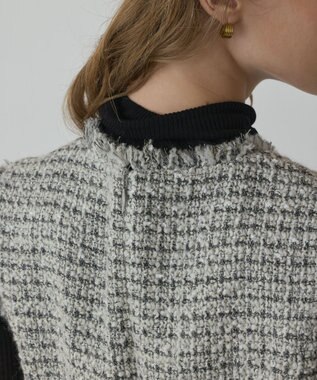 GRACE CONTINENTAL ツイードタイトワンピース ホワイト