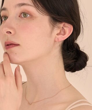 Phoebe 〈痛くないシリーズ〉スリムビッグフープライトフィットイヤリング シンプル/フープイヤリング/細い シャンパンゴールド