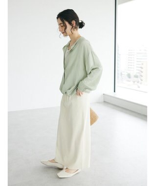 CRAFT STANDARD BOUTIQUE レーヨントロミ羽織りシャツ Light Green