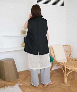 Green Parks メッシュロングベスト Light Beige