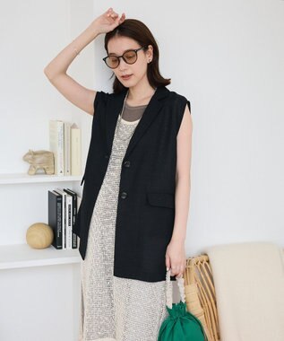 Green Parks メッシュロングベスト Light Beige