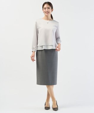 J.PRESS LADIES ダブルパール ネックレス シルバー系