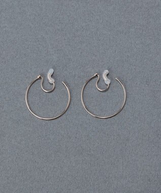 Phoebe 〈痛くないシリーズ〉スリムビッグフープライトフィットイヤリング シンプル/フープイヤリング/細い シャンパンゴールド