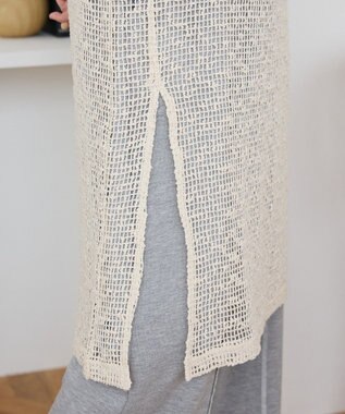 Green Parks メッシュロングベスト Light Beige