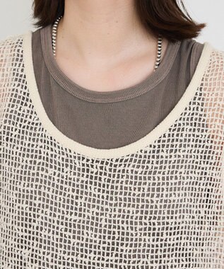 Green Parks メッシュロングベスト Light Beige