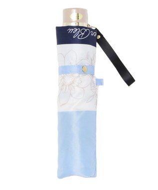 MOONBAT LANVIN en Bleu 折りたたみ傘 サテンプリントフラワー