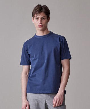 シルクのような光沢感の上品Tシャツ【UVカット / 接触冷感 / 吸水速乾】【J.PRESS PREMIUM JERSEY】ポンチクルーネック Tシャツ