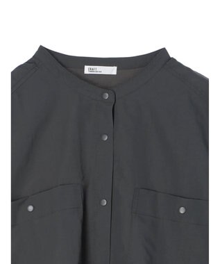 CRAFT STANDARD BOUTIQUE ＢＩＧポケットナイロンブラウス Charcoal Gray