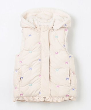 ANY KIDS 中綿リバーシブルベスト ミルキーベージュ