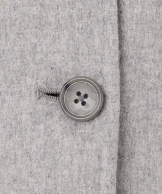 J.PRESS LADIES 【リバーシブル】ウールナイロンリバー スタンドカラー コート ライトグレー×ベージュ系