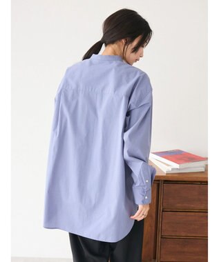 CRAFT STANDARD BOUTIQUE バンドカラーシャツ Blue