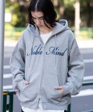 WEGO 【25年秋冬新作/ユニセックス着用ITEM/SMLサイズ展開】グラフィックロゴダブルZIPパーカー グレーその他