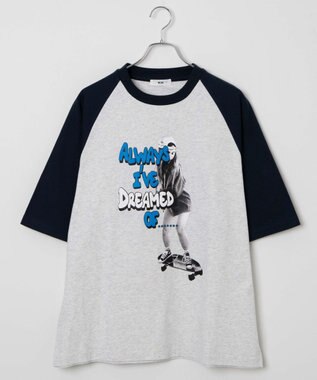 WEGO フォトグラフィックラグランBIGT（S） 柄2