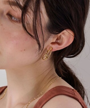 Phoebe 【痛くないシリーズ・金属アレルギー対応】レイヤーフープソフトイヤリング　ゴールド ゴールド