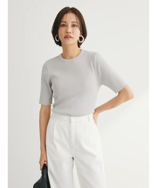 Green Parks 洗える　コンパクトニットプルオーバー Light Gray