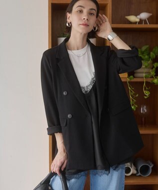 WEGO 【ANGIE VINTAGE】ダブルブレストジャケット ブラック