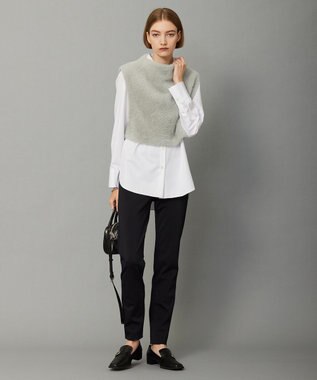 ICB 【洗える】テックストレッチ レギンスパンツ ブラック系