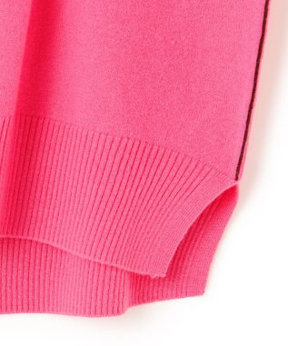 BEIGE， RIGNY / クルーネックニット Pink×Brwn Line